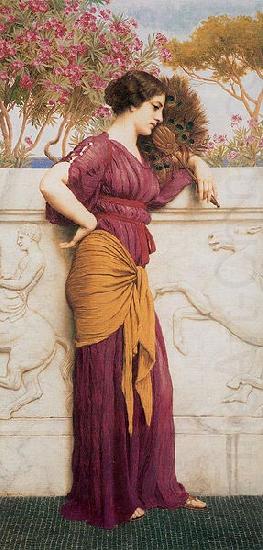 The Peacock Fan, John William Godward